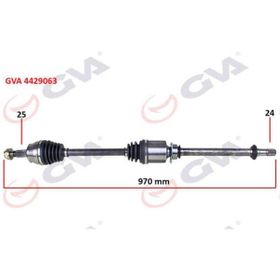 Gva 4429063 Sağ Milli Doblo 1.3 Multijet 10 970 mm Komple Aks