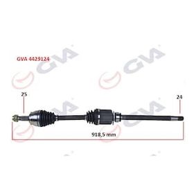 Gva 4429124 Sağ Fiorino-Bipper-Nemo 1.3 Mjt M/t Euro5 13- İç Aks Kafalı Komple Aks