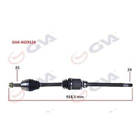 Gva 4429124 Sağ Fiorino-Bipper-Nemo 1.3 Mjt M/t Euro5 13- İç Aks Kafalı Komple Aks