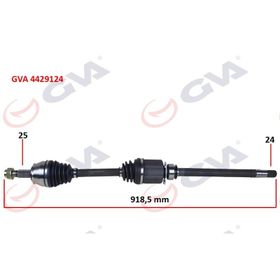 Gva 4429124 Sağ Fiorino-Bipper-Nemo 1.3 Mjt M/t Euro5 13- İç Aks Kafalı Komple Aks