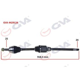 Gva 4429124 Sağ Fiorino-Bipper-Nemo 1.3 Mjt M/t Euro5 13- İç Aks Kafalı Komple Aks