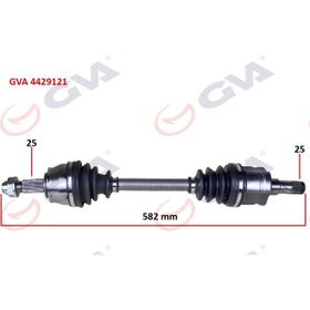 Gva 4429166 Sol Linea 1.6 Mjt 07- Fiorino 1.3 Mjt A/T 08-13 İç Aks Kafalı Komple Aks