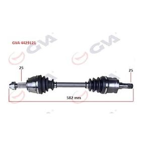 Gva 4429166 Sol Linea 1.6 Mjt 07- Fiorino 1.3 Mjt A/T 08-13 İç Aks Kafalı Komple Aks