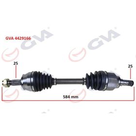 Gva 4429166 Sol Linea 1.6 Mjt 07- Fiorino 1.3 Mjt A/T 08-13 İç Aks Kafalı Komple Aks