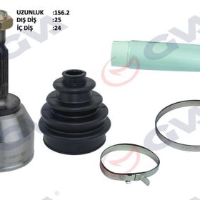 Gva 4433001K Transit Connect 1.8 TDCI 02-13 75HP 25x24x53.5 156.5 mm Dış Ön Aks Kafası
