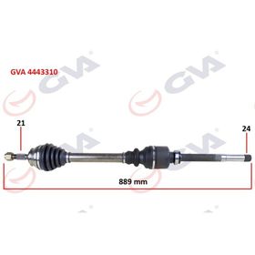 Gva 4443310 Sağ P301-Elysee 12- 1.6 Hdi 889 mm Komple Aks