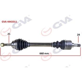Gva 4443311 660 mm P301- Elysee 12 Sol Komple Aks
