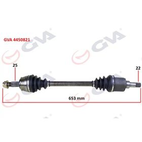 Gva 4450821 653 mm Sol Bipper 1.4 Hdı 07 Komple Aks