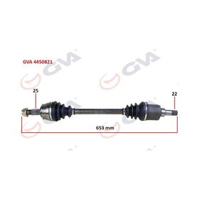 Gva 4450821 653 mm Sol Bipper 1.4 Hdı 07 Komple Aks