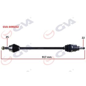 Gva 4490232 917 mm Corsa D 1.3 CDTI Sağ Komple Aks