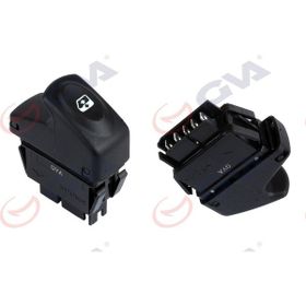 Gva 8011003 Sol Megane I-Clıo II 98-05 5 Fiş-Tekli Cam Açma Anahtarı