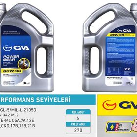 Gva 9920752 80W90 3 lt API GL-5 Şanzıman Yağı