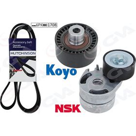 Gva K026PK1708 P206-Xsara 1.4HDİ-P407-Berlingo-C5- 1.6 HDİ Klimalı Kütüklü Alternatör Gergi Kiti