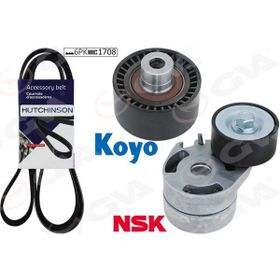 Gva K026PK1708 P206-Xsara 1.4HDİ-P407-Berlingo-C5- 1.6 HDİ Klimalı Kütüklü Alternatör Gergi Kiti