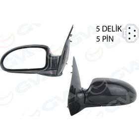 Gva VM-319EHPL Focus 98 Elektrikli Isıtmalı Astarlı Siyah Konveks 5 Fiş Sol Dış Dikiz Aynası