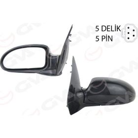 Gva VM-319EHPL Focus 98 Elektrikli Isıtmalı Astarlı Siyah Konveks 5 Fiş Sol Dış Dikiz Aynası