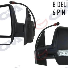 Gva VM-669EHPL Doblo 11 Elektrikli Isıtmalı Sinyalli Çift Cam Konveks 6 Fiş Sol Dış Dikiz Aynası