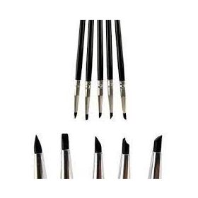 Gvn Art A6239 5'li İnce Kauçuk Uçlu Fırça Seti