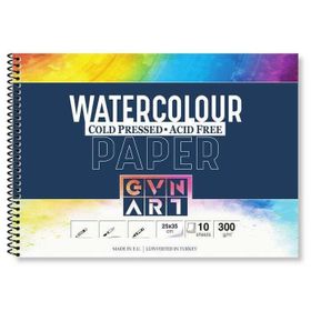 Gvn Art Cold Press 300 g 25x35 cm 10 Yaprak Sulu Boya Defteri