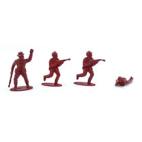 Gvn Art Plastik Maket 4 Adet 55mm Kırmızı Asker Figür