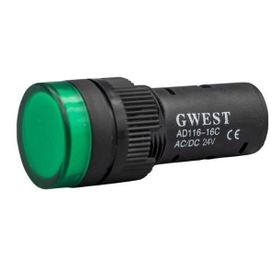 Gwest 16-24V-Y 24V 16 mm Yeşil Led'li Sinyal Lambası