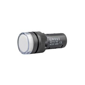 Gwest 16-B 220V 16 mm Beyaz Led'li Sinyal Lambası