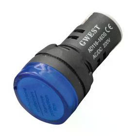 Gwest 16-M 220V 16 mm Mavi Led'li Sinyal Lambası