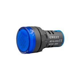 Gwest 16-M 220V 16 mm Mavi Led'li Sinyal Lambası