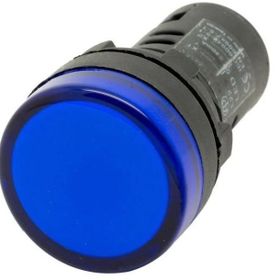 Gwest 16-M 220V 16 mm Mavi Led'li Sinyal Lambası