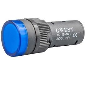 Gwest 16C-24V-M 24V 16 mm Mavi Ledli Sinyal