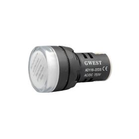 Gwest 22-110V-B 110V 22 mm Beyaz Led'li Sinyal Lambası