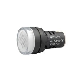 Gwest 22-110V-B 110V 22 mm Beyaz Led'li Sinyal Lambası
