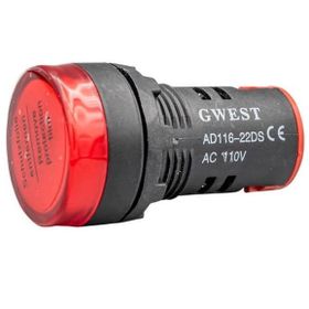 Gwest 22-110V-K 110V 22 mm Kırmızı Led'li Sinyal Lambası