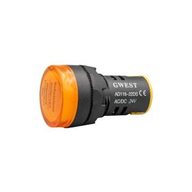 Gwest 22-24V-S 24V 22 mm Sarı Led'li Sinyal Lambası