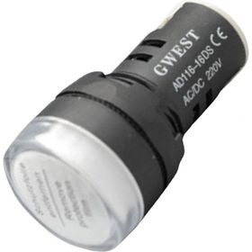 Gwest 22-B 220V 22 mm Beyaz Led'li Sinyal Lambası