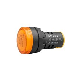 Gwest 22-S 220V 22 mm Sarı Led'li Sinyal Lambası