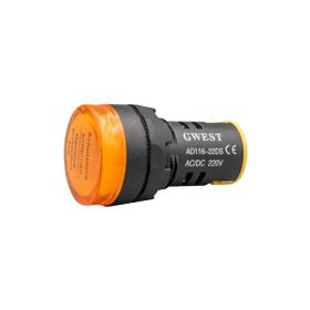 Gwest 22-S 220V 22 mm Sarı Led'li Sinyal Lambası