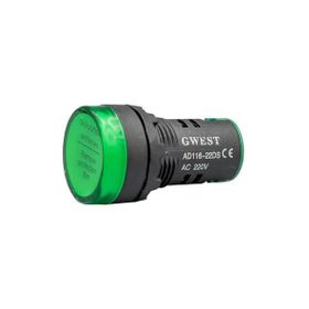Gwest 22-Y 220V 22 mm Yeşil Led'li Sinyal Lambası