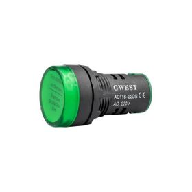 Gwest 22-Y 220V 22 mm Yeşil Led'li Sinyal Lambası