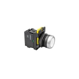 Gwest 6015 Beyaz Led 1 NA 220 V AC/DC Işıklı Yaylı Buton