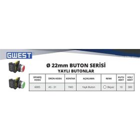 Gwest A5-31 1NO Yaylı Start Buton