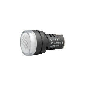 Gwest AD116-22DS 220V 22 mm Beyaz Sinyal Lambası