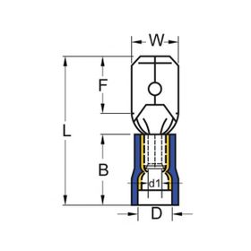 Gwest GFE-1288 0.50-1.50 mm2 200 Adet Erkek Faston Tip Terminal