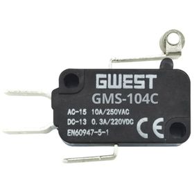 Gwest GMS-104C 10A Kısa Kollu Metal Makaralı Mikro Switch