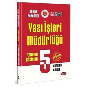 GYS Adalet Bakanlığı Yazı İşleri Müdürlüğü Çözümlü 5 Deneme Sınavı - Data Yayınları