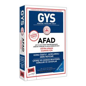 GYS AFAD Eğitim Uzmanı Kadrosu İçin Konu Özetli Çıkmış ve Çıkması Muhtemel Sorular-Yargı Yayınları