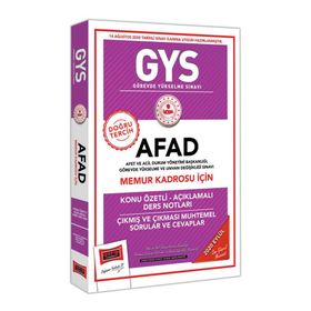GYS AFAD Satın Alma Memuru Kadrosu İçin Konu Özetli Çıkmış ve Çıkması Muhtemel Sorular-Yargı Yayınları