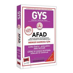GYS AFAD Satın Alma Memuru Kadrosu İçin Konu Özetli Çıkmış ve Çıkması Muhtemel Sorular-Yargı Yayınları