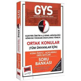 GYS EÜAŞ Genel Müdürlüğü Ortak Konular Konu Özetli - Açıklamalı Soru Bankası