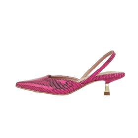 Gzhmman High Heels Yüksek Topuklu Bağlamalı Topuk Sivri Pink Kadın Sandalet